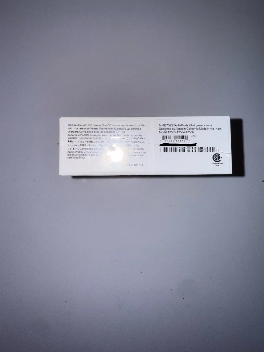 Apple White Wireless Earbuds with Retail Packaging